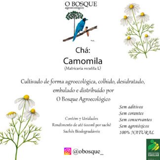 Chá de Camomila 100% Puro e Agroecológico. 7 Sachês.