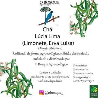Chá de Lúcia Lima 100% Puro e Agroecológico. 7 Sachês.